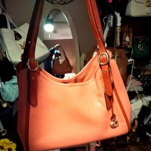 Coral Leather Shoulder Bag By Coach Lori Bag